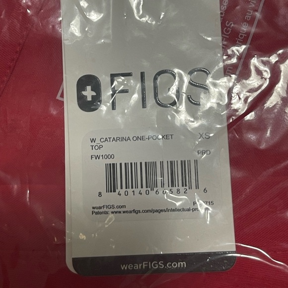 Figs Red Catarina one pocket scrub top XS AND Livingston basic scrub pants S - Picture 2 of 4